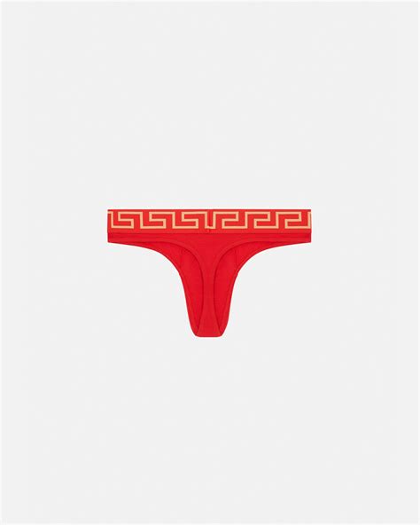 perizoma bordo greca versace|Versace Greca Border Thong .